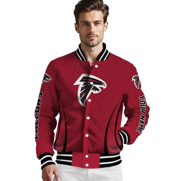 custom atlanta falcons chevron arrow red varsity jacket high quality.webp