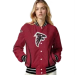 custom atlanta falcons chevron arrow red varsity jacket best selling.webp