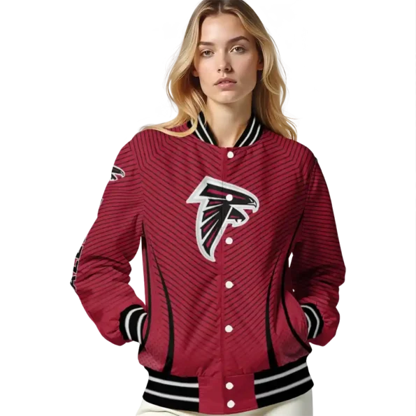 custom atlanta falcons chevron arrow red varsity jacket latest model.webp
