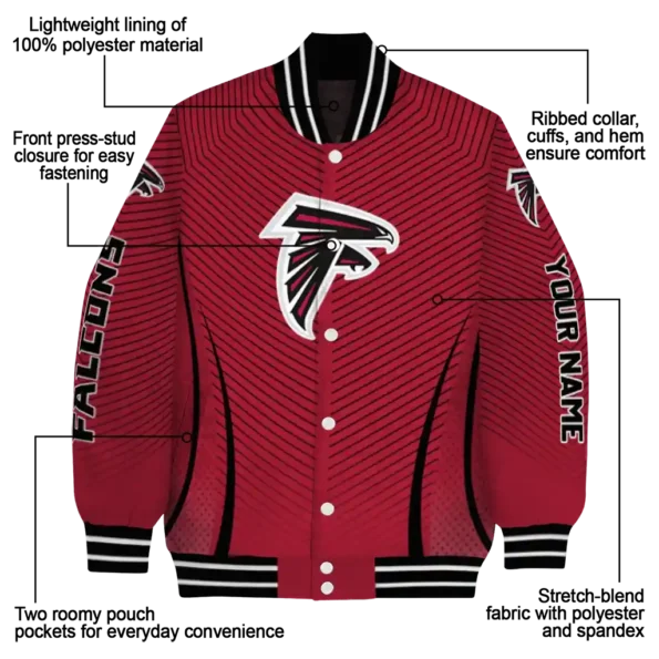 custom atlanta falcons chevron arrow red varsity jacket new arrival.webp