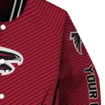 custom atlanta falcons chevron arrow red varsity jacket best selling.webp