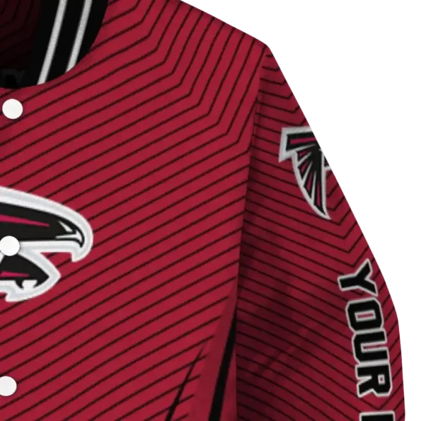 custom atlanta falcons chevron arrow red varsity jacket premium grade.webp