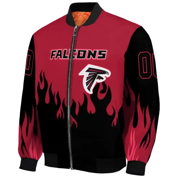custom atlanta falcons flame border red black bomber jacket best selling