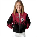 custom atlanta falcons flame border red black bomber jacket best selling