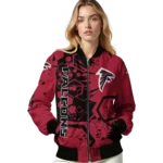 custom atlanta falcons hexagon cluster red black bomber jacket best selling