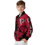 custom atlanta falcons hexagon cluster red black bomber jacket best selling