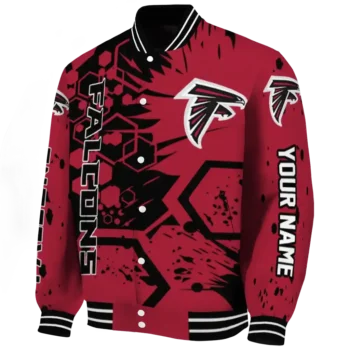 custom atlanta falcons hexagon cluster red black varsity jacket best selling.webp