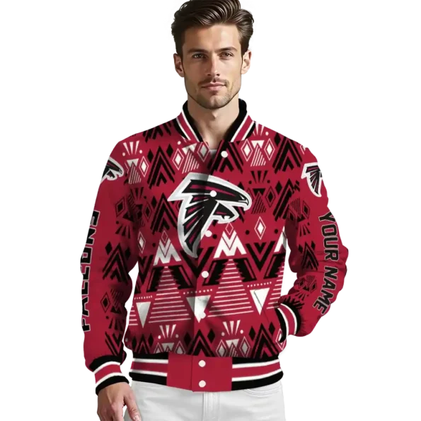 custom atlanta falcons pyramid shapes red varsity jacket high quality.webp