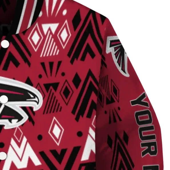 custom atlanta falcons pyramid shapes red varsity jacket premium grade.webp