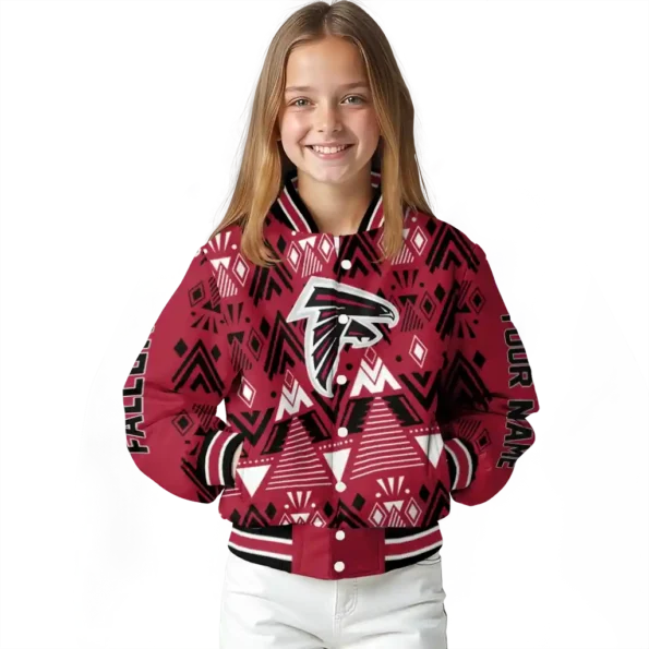 custom atlanta falcons pyramid shapes red varsity jacket top rated.webp