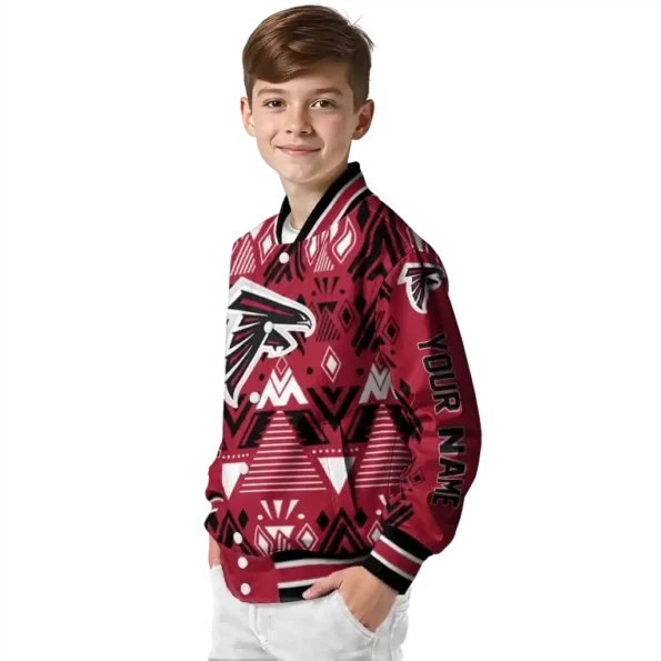 custom atlanta falcons pyramid shapes red varsity jacket trendy.webp