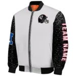 custom atlanta falcons speckled arms red gray bomber jacket best selling