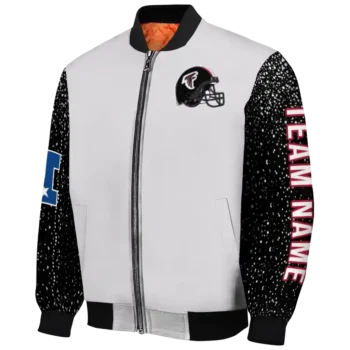 custom atlanta falcons speckled arms red gray bomber jacket best selling
