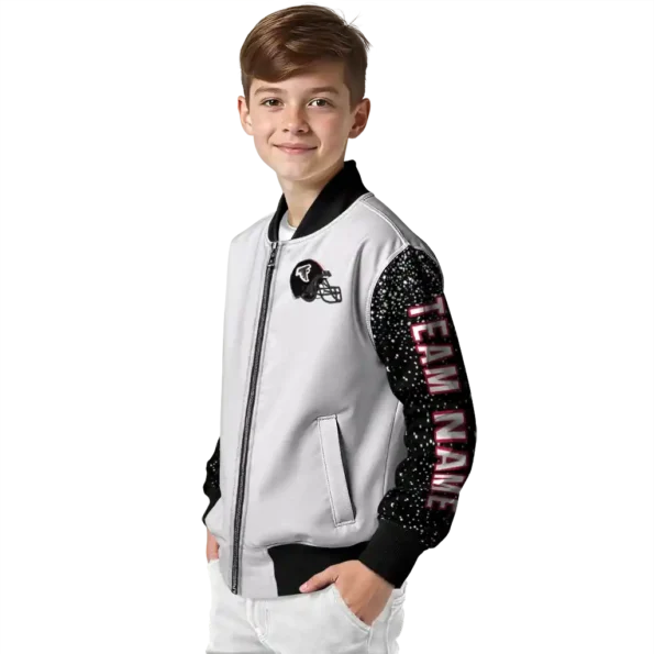 custom atlanta falcons speckled arms red gray bomber jacket trendy