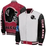 custom atlanta falcons speckled arms red gray varsity jacket best selling.webp