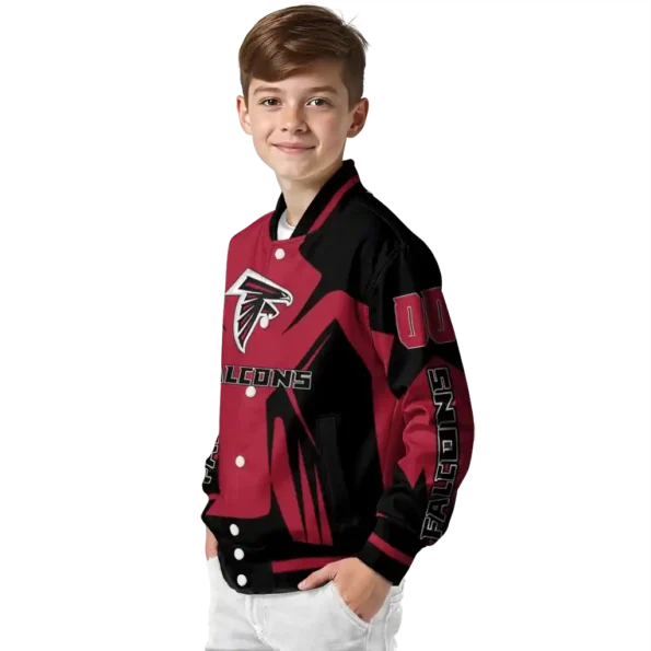 custom atlanta falcons spider mark red black crocs varsity jacket trendy.webp