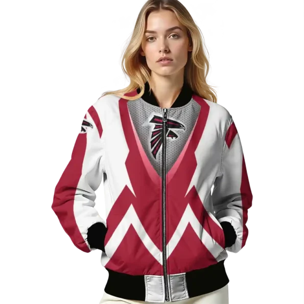 custom atlanta falcons v stripes red white bomber jacket latest model