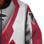 custom atlanta falcons v stripes red white bomber jacket best selling