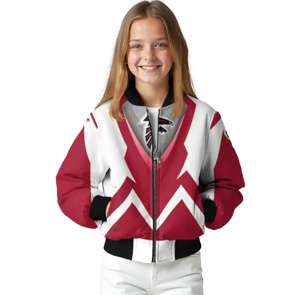 custom atlanta falcons v stripes red white bomber jacket top rated