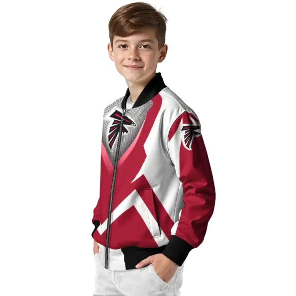 custom atlanta falcons v stripes red white bomber jacket trendy