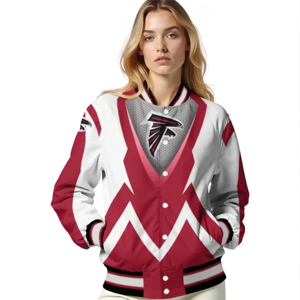 custom atlanta falcons v stripes red white varsity jacket latest model.webp