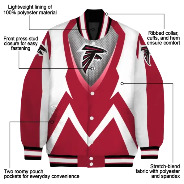 custom atlanta falcons v stripes red white varsity jacket new arrival.webp