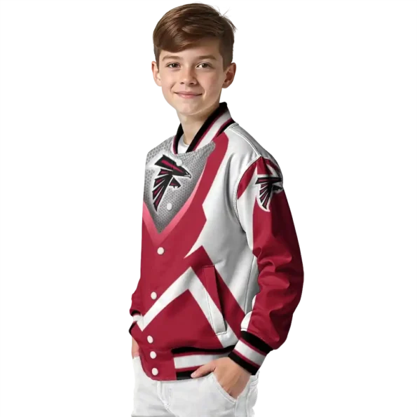 custom atlanta falcons v stripes red white varsity jacket trendy.webp