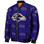 custom baltimore ravens bolt stripe purple bomber jacket best selling