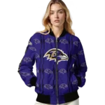 custom baltimore ravens bolt stripe purple bomber jacket best selling
