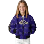 custom baltimore ravens bolt stripe purple bomber jacket best selling