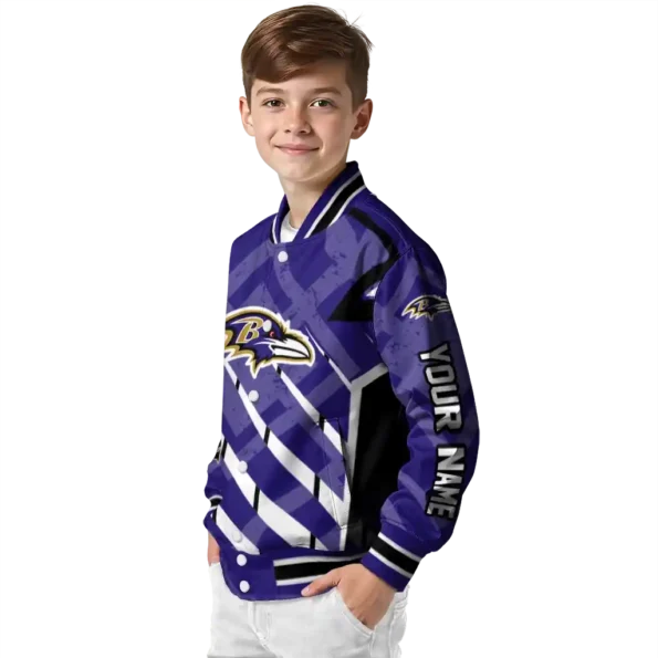 custom baltimore ravens chevron angles purple varsity jacket trendy.webp
