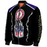 custom baltimore ravens claw blood purple black bomber jacket best selling