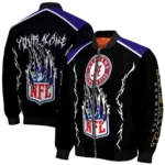 custom baltimore ravens claw blood purple black bomber jacket best selling