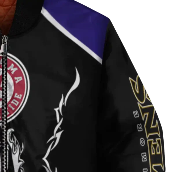 custom baltimore ravens claw blood purple black bomber jacket premium grade