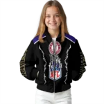 custom baltimore ravens claw blood purple black bomber jacket best selling