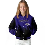 custom baltimore ravens flame border purple black varsity jacket best selling.webp