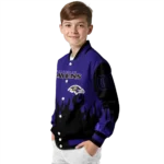 custom baltimore ravens flame border purple black varsity jacket best selling.webp