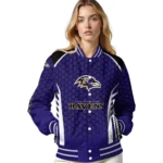 custom baltimore ravens hexagon grid purple varsity jacket best selling.webp
