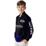 custom baltimore ravens hexagon mesh purple black bomber jacket best selling