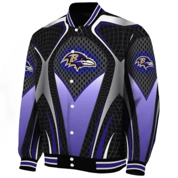 custom baltimore ravens mesh chest black crocs black varsity jacket best selling.webp
