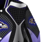 custom baltimore ravens mesh chest black crocs black varsity jacket best selling.webp