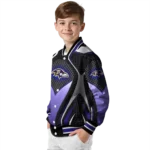 custom baltimore ravens mesh chest black crocs black varsity jacket best selling.webp