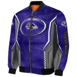 custom baltimore ravens power plate purple bomber jacket best selling