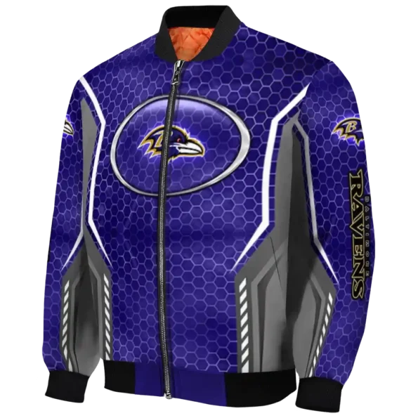 custom baltimore ravens power plate purple bomber jacket best selling