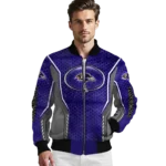 custom baltimore ravens power plate purple bomber jacket best selling