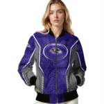 custom baltimore ravens power plate purple bomber jacket best selling