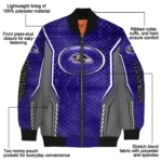 custom baltimore ravens power plate purple bomber jacket best selling