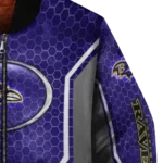 custom baltimore ravens power plate purple bomber jacket best selling