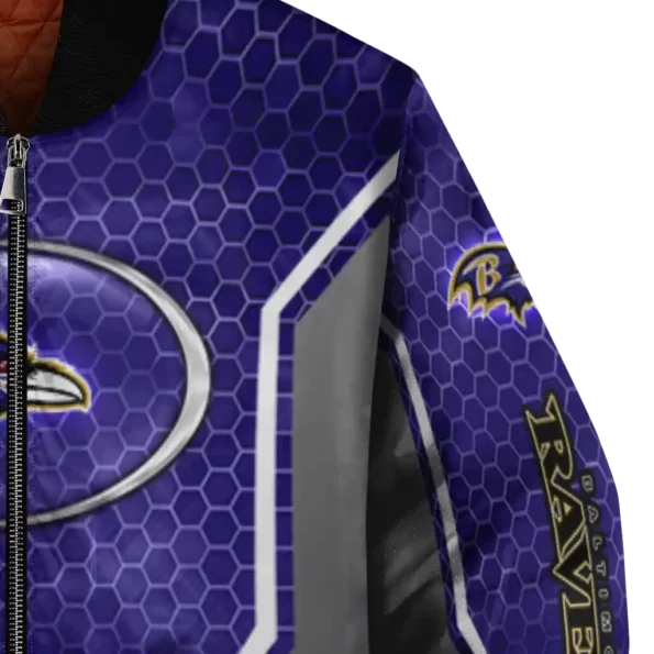 custom baltimore ravens power plate purple bomber jacket premium grade