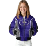 custom baltimore ravens power plate purple bomber jacket best selling